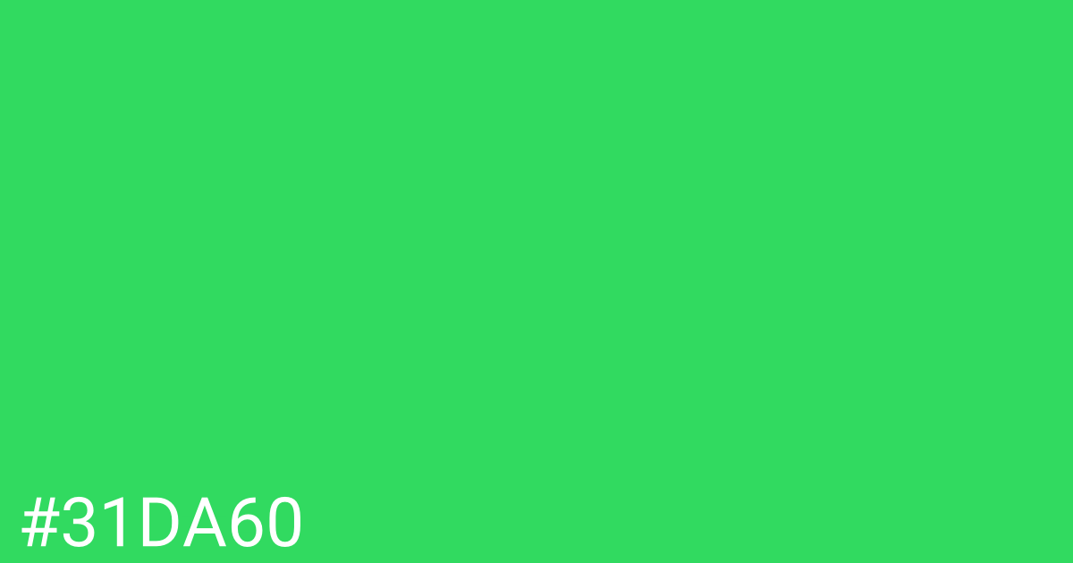 Hex color #31da60 graphic