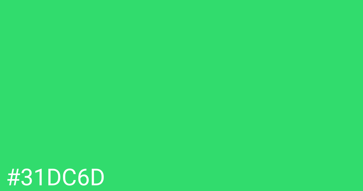 Hex color #31dc6d graphic