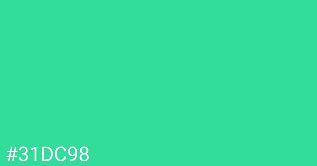 Hex color #31dc98 graphic