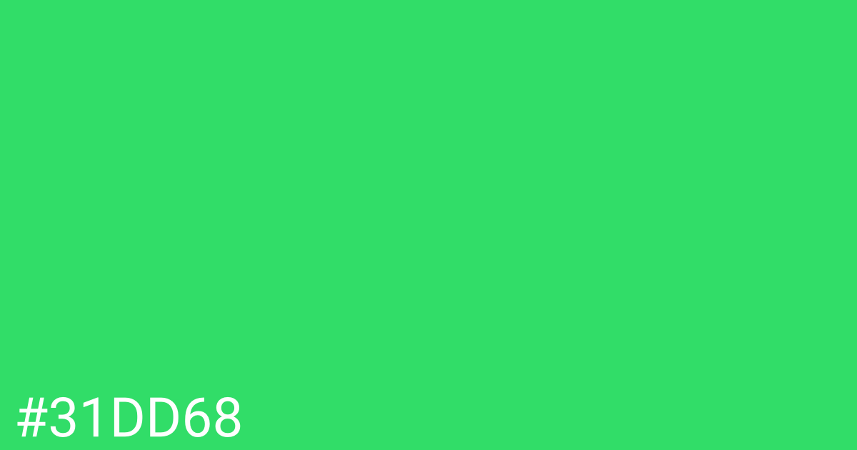 Hex color #31dd68 graphic