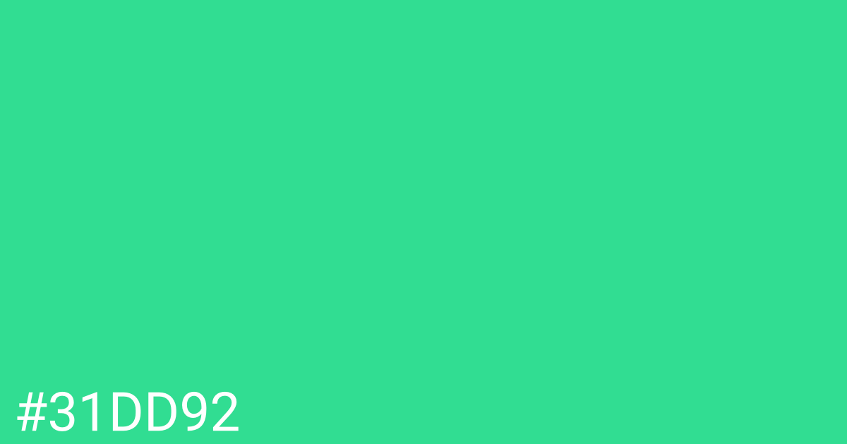 Hex color #31dd92 graphic