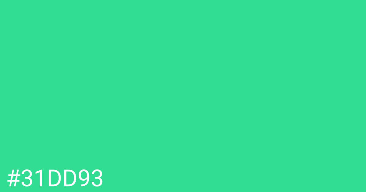 Hex color #31dd93 graphic