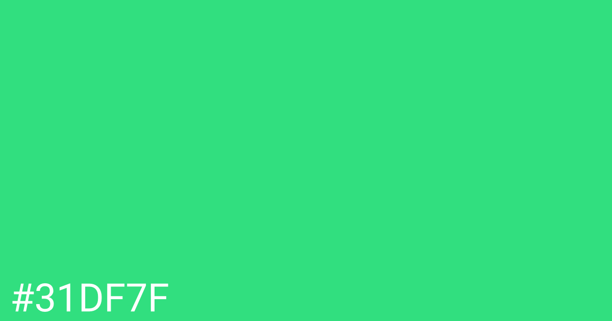 Hex color #31df7f graphic