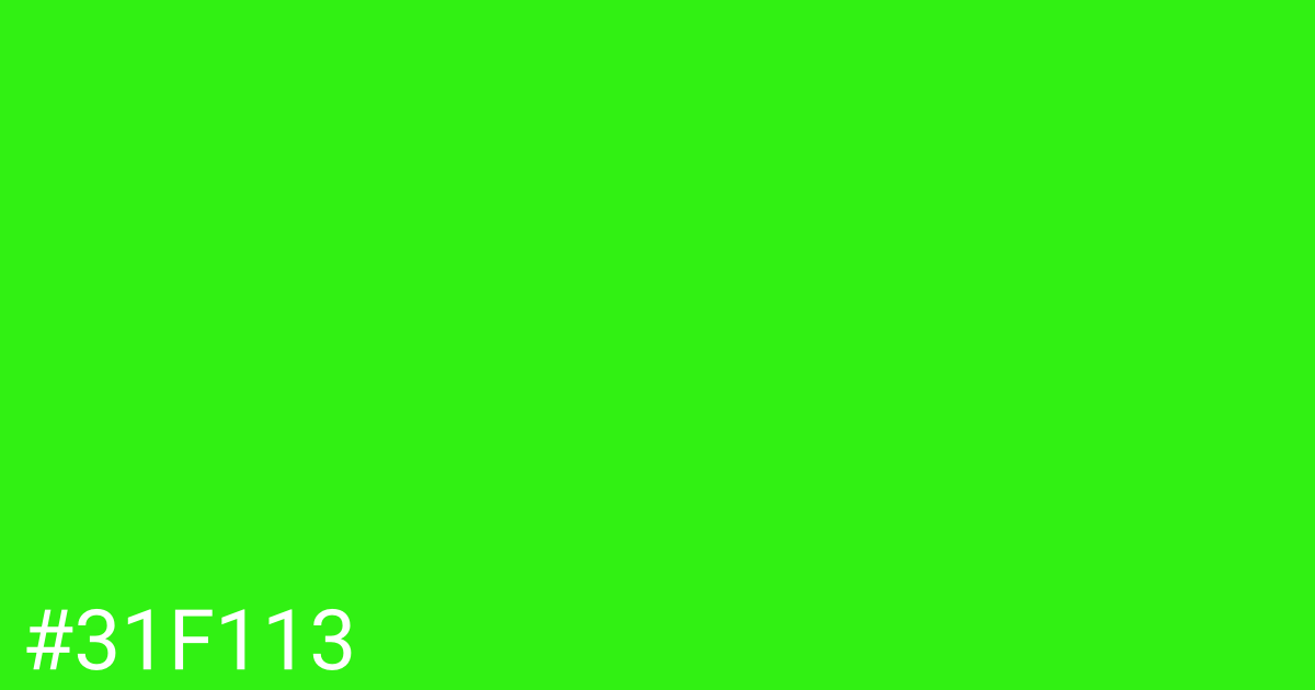 Hex color #31f113 graphic