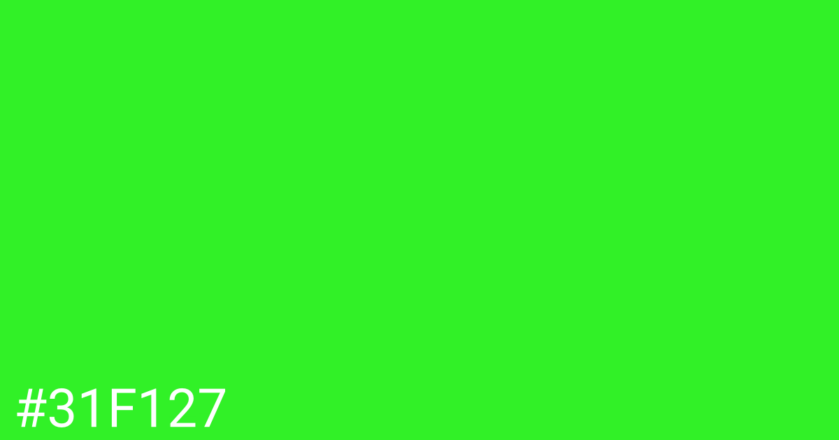 Hex color #31f127 graphic