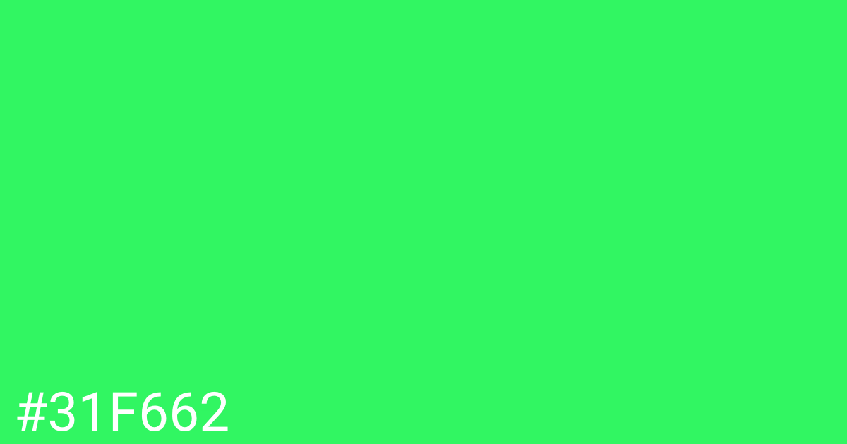 Hex color #31f662 graphic