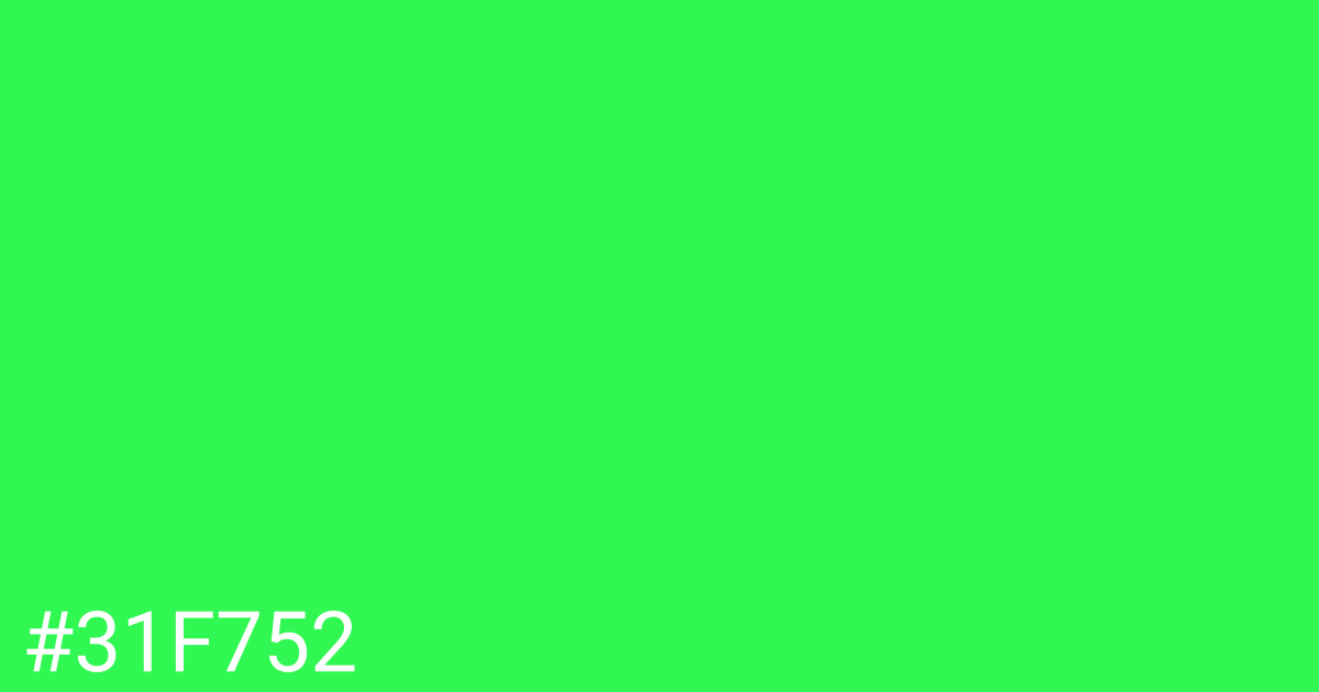 Hex color #31f752 graphic