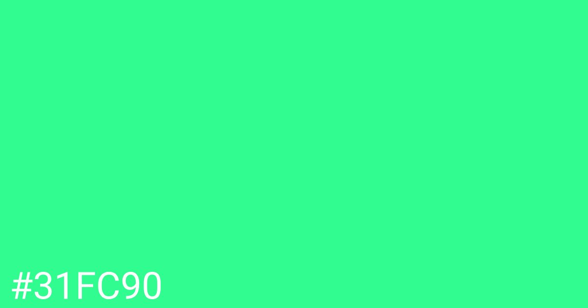 Hex color #31fc90 graphic