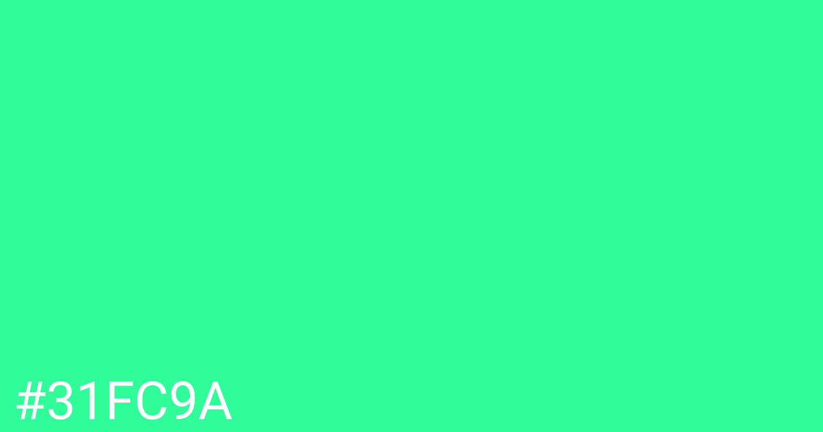 Hex color #31fc9a graphic