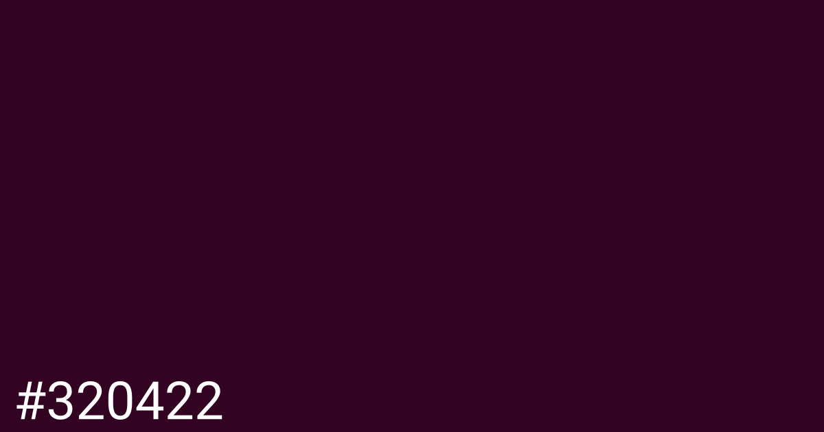 Hex color #320422 graphic