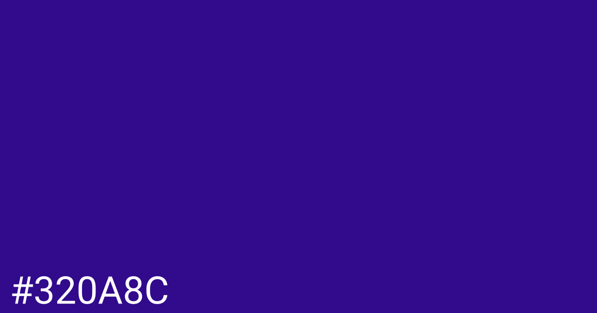 Hex color #320a8c graphic