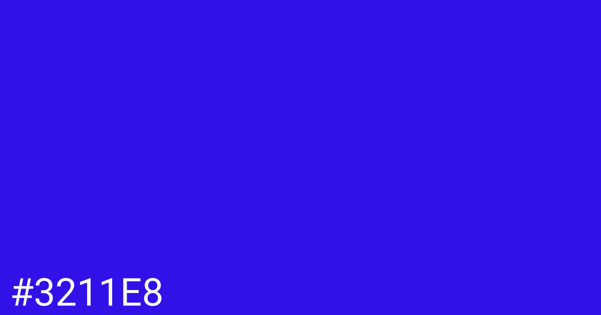 Hex color #3211e8 graphic