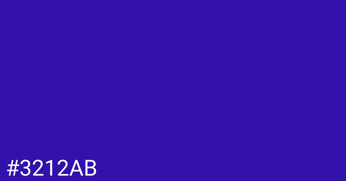 Hex color #3212ab graphic
