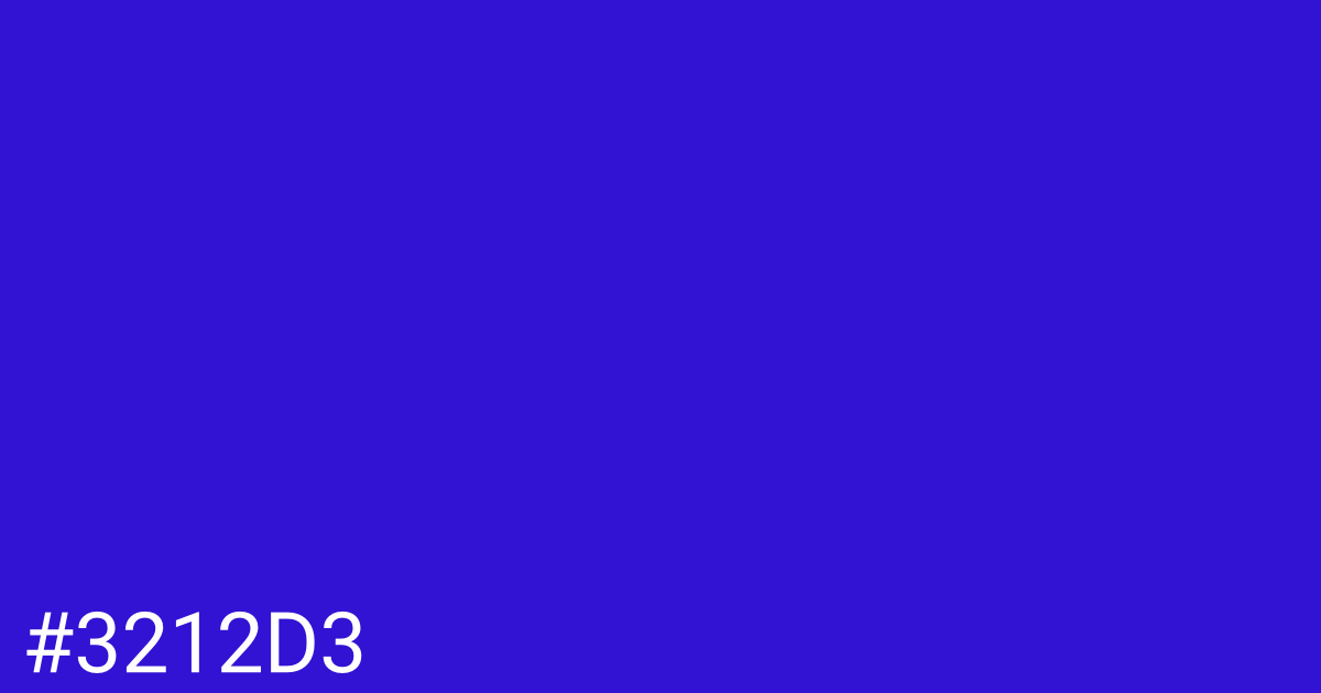 Hex color #3212d3 graphic