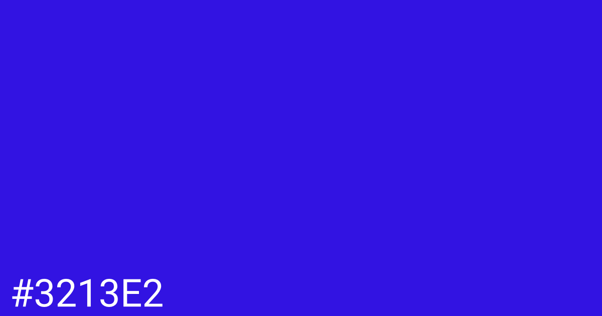 Hex color #3213e2 graphic