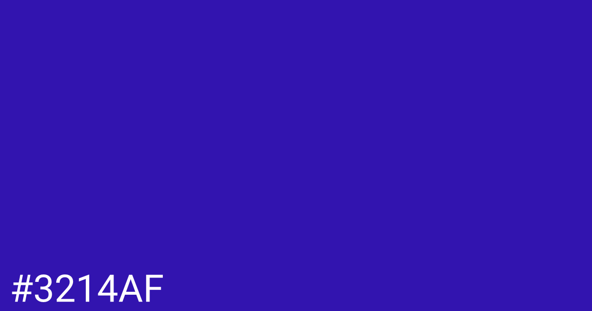 Hex color #3214af graphic