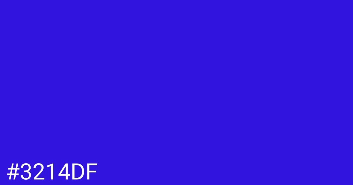 Hex color #3214df graphic