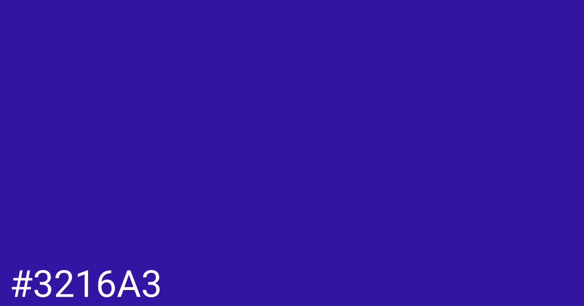 Hex color #3216a3 graphic