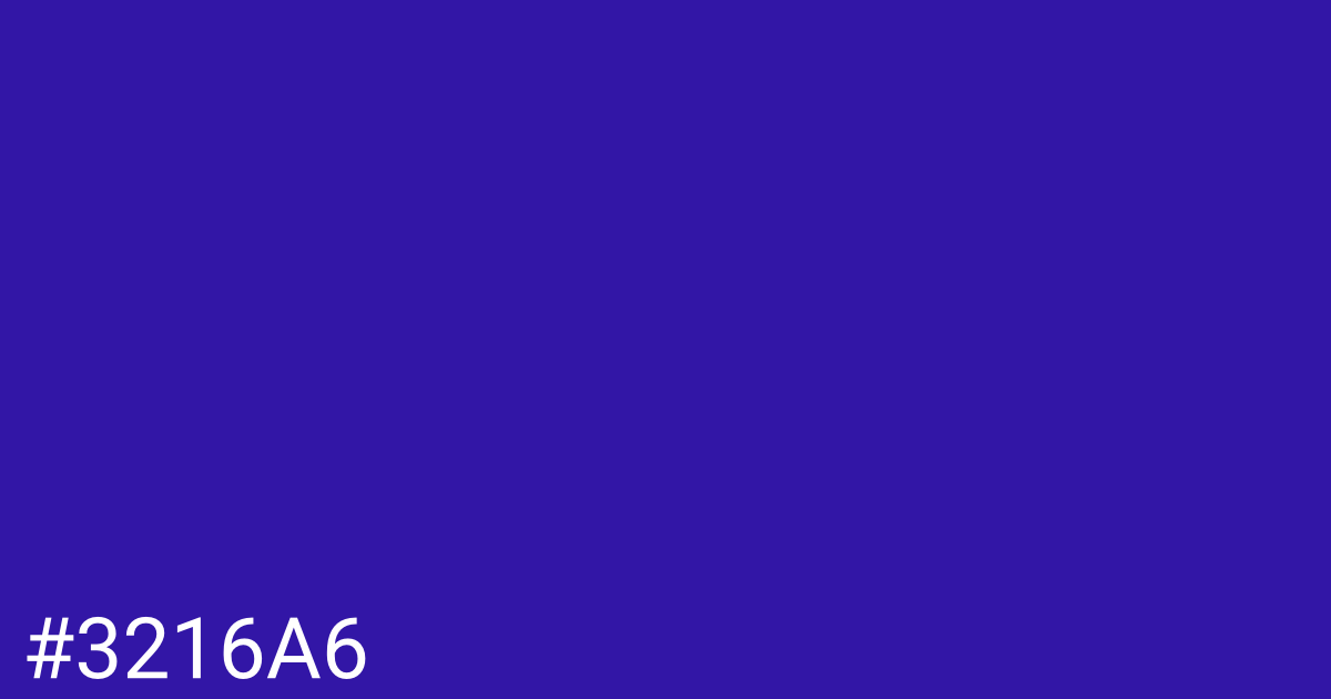 Hex color #3216a6 graphic