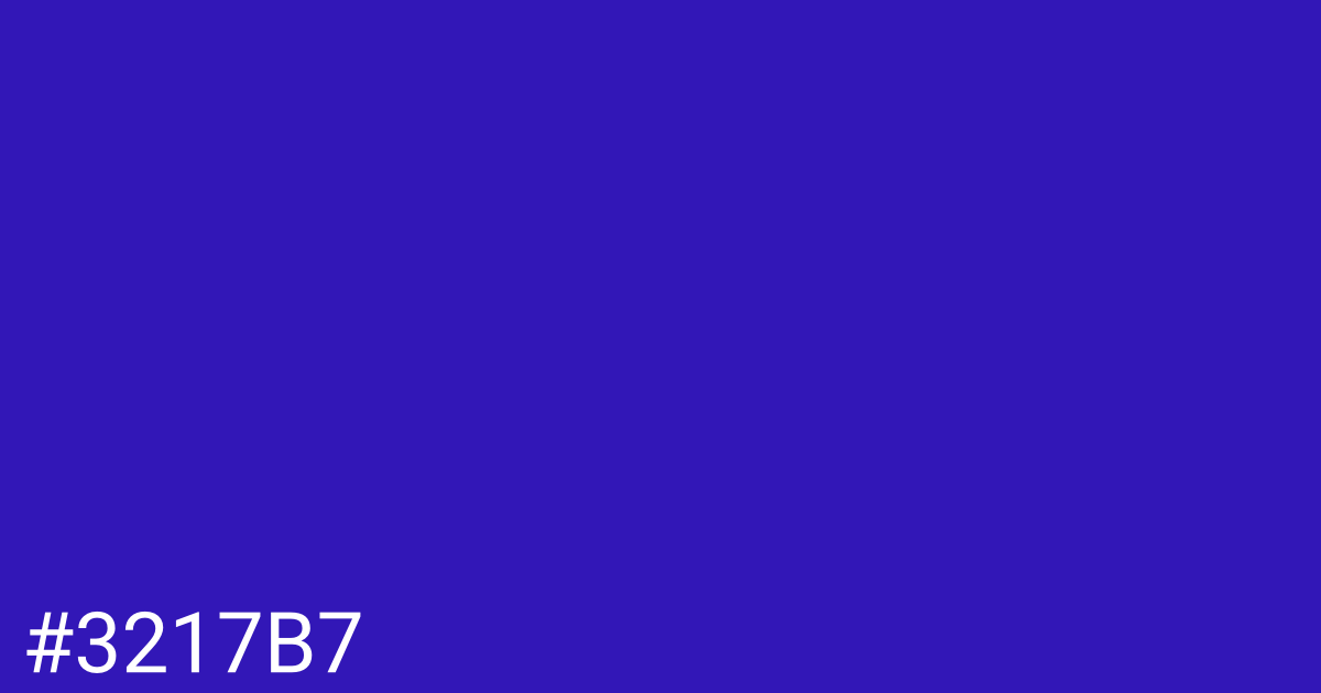 Hex color #3217b7 graphic