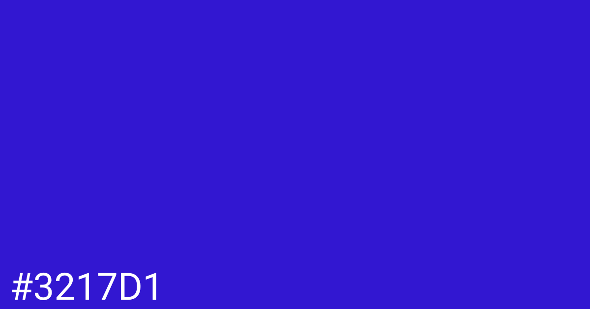 Hex color #3217d1 graphic