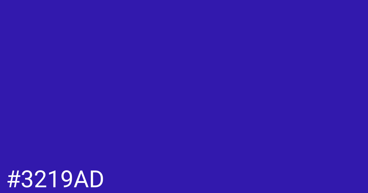 Hex color #3219ad graphic