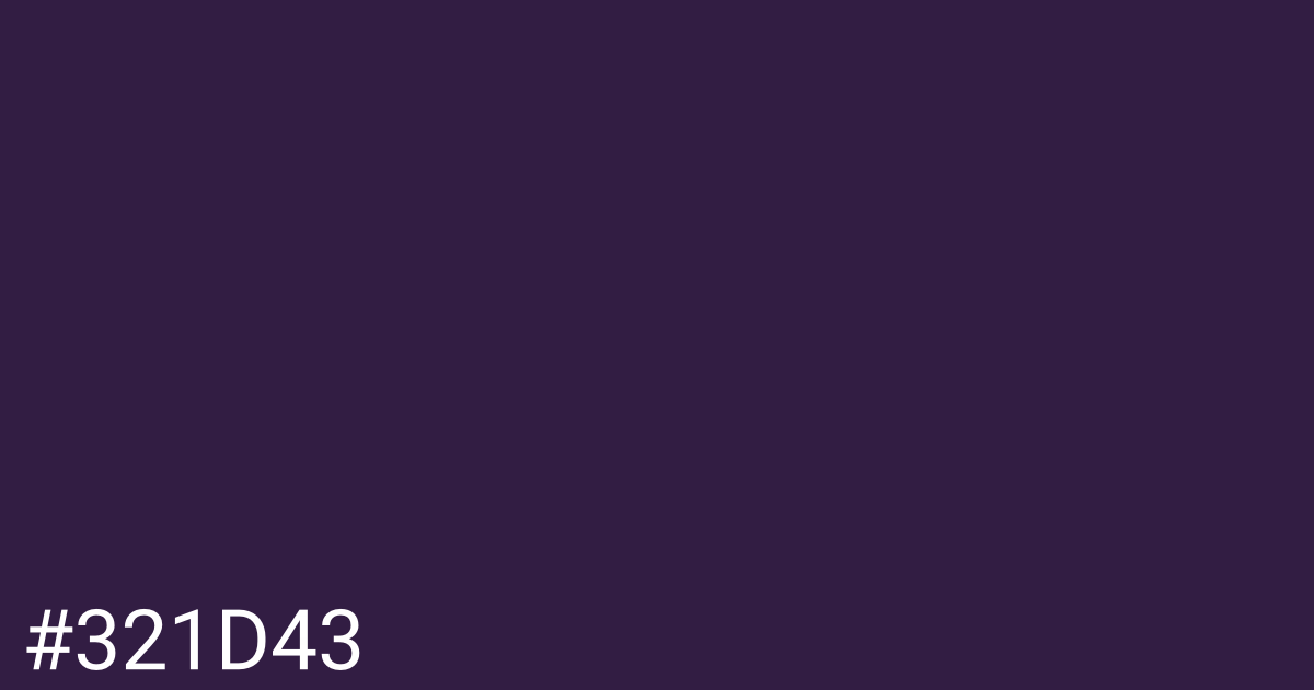 Hex color #321d43 graphic