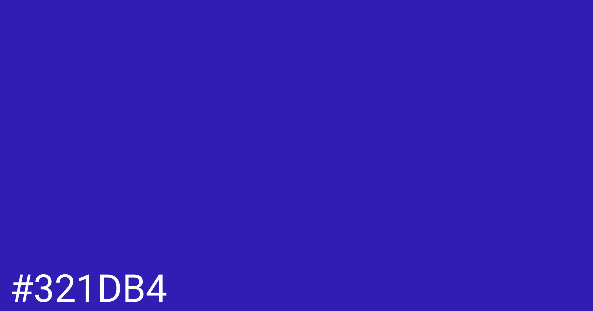 Hex color #321db4 graphic