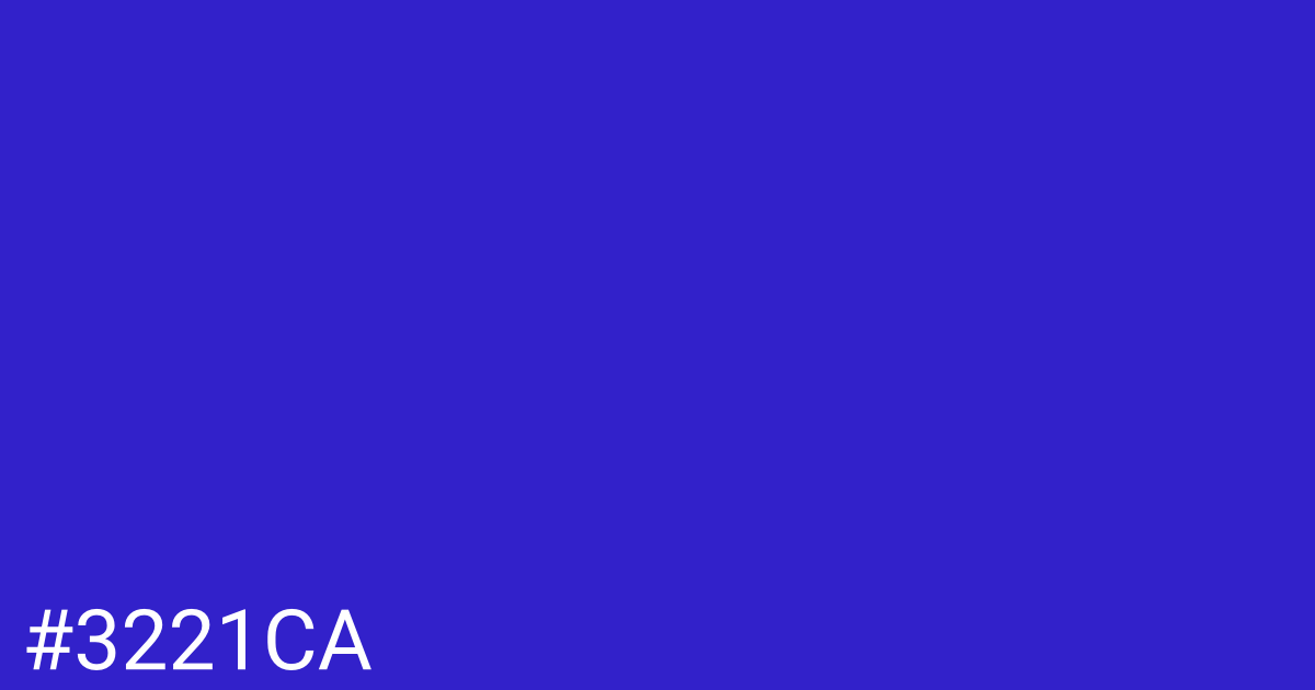 Hex color #3221ca graphic