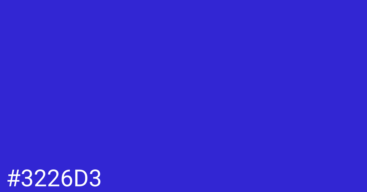 Hex color #3226d3 graphic