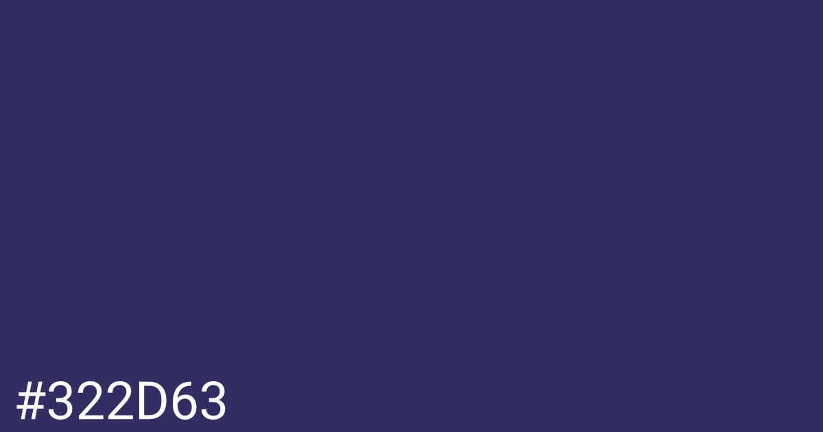 Hex color #322d63 graphic