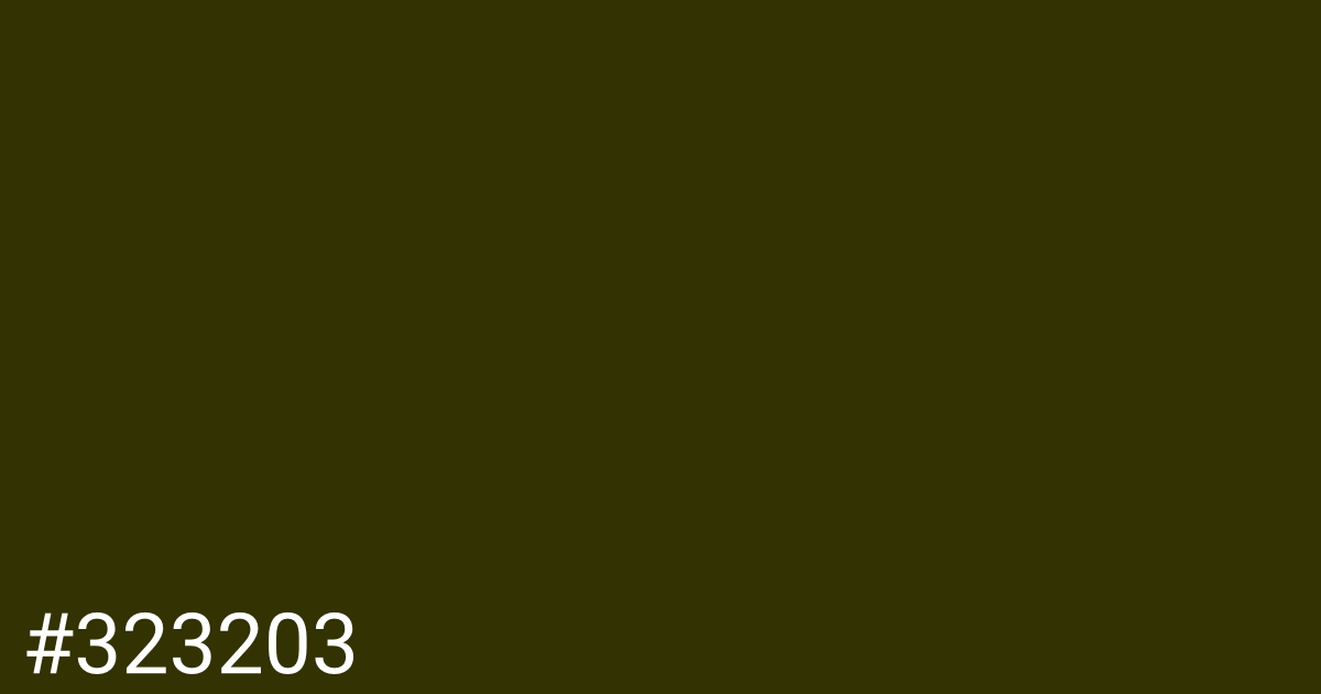 Hex color #323203 graphic