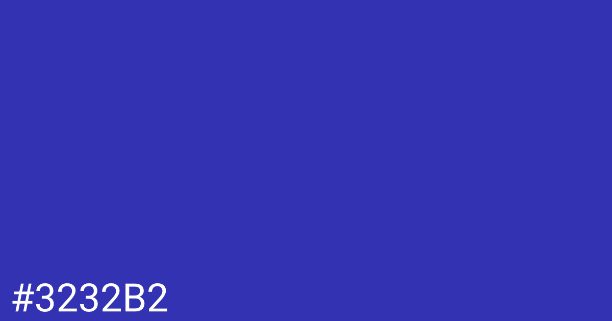 Hex color #3232b2 graphic