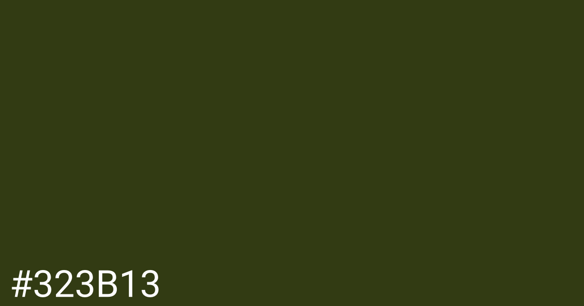 Hex color #323b13 graphic