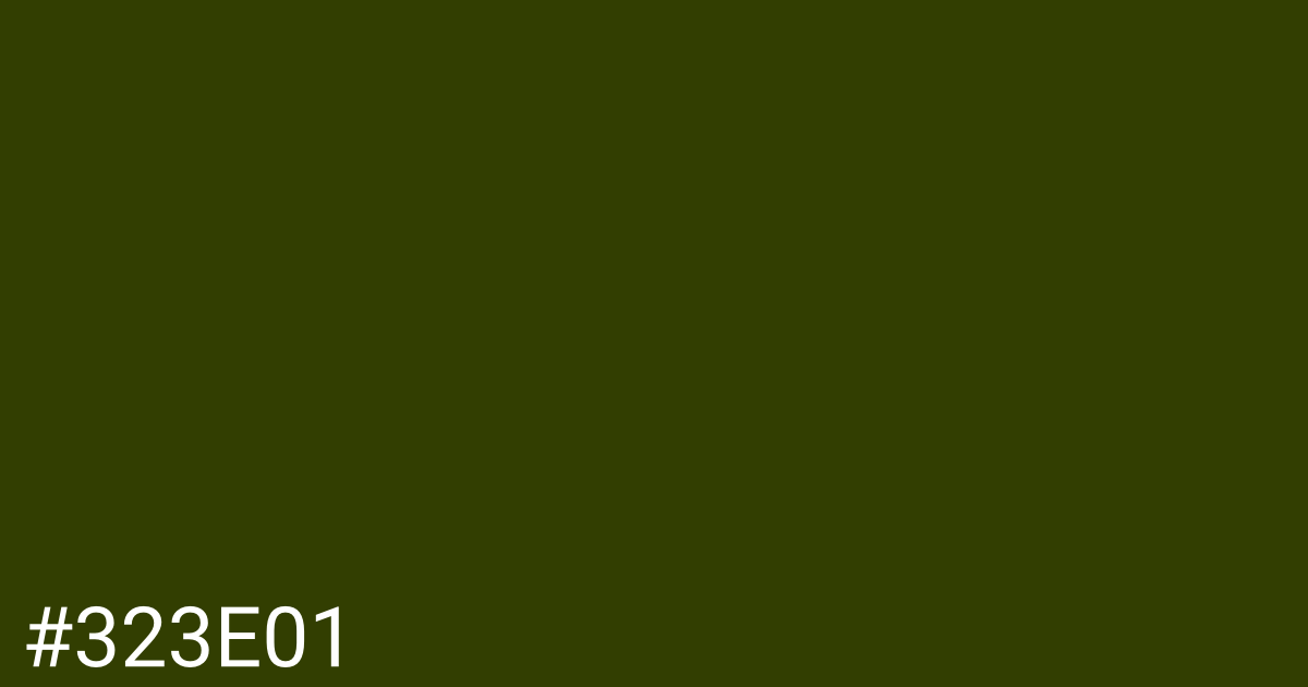 Hex color #323e01 graphic