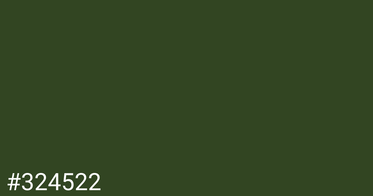 Hex color #324522 graphic
