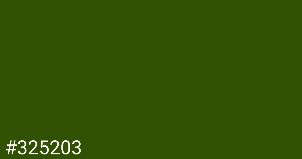 Hex color #325203 graphic