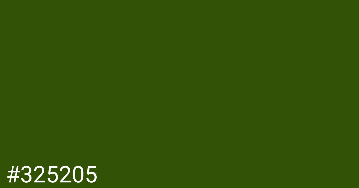 Hex color #325205 graphic