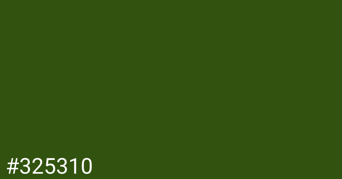 Hex color #325310 graphic