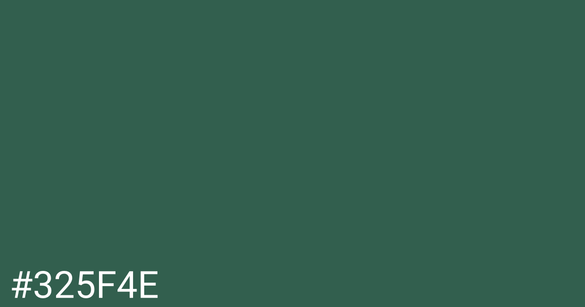 Hex color #325f4e graphic