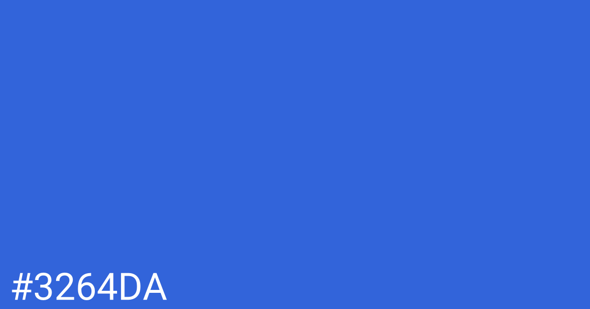 Hex color #3264da graphic