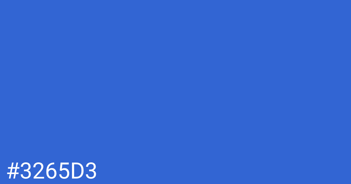 Hex color #3265d3 graphic