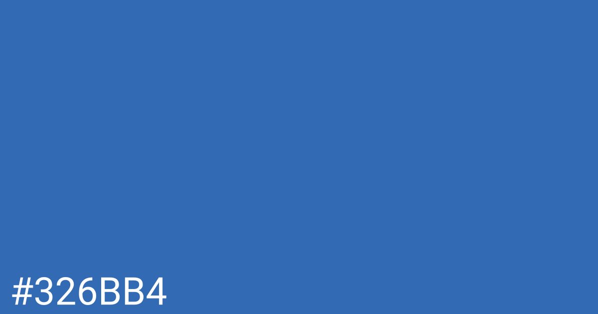 Hex color #326bb4 graphic