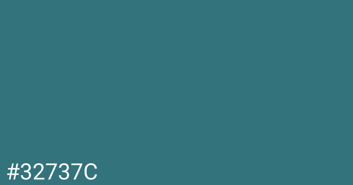 Hex color #32737c graphic
