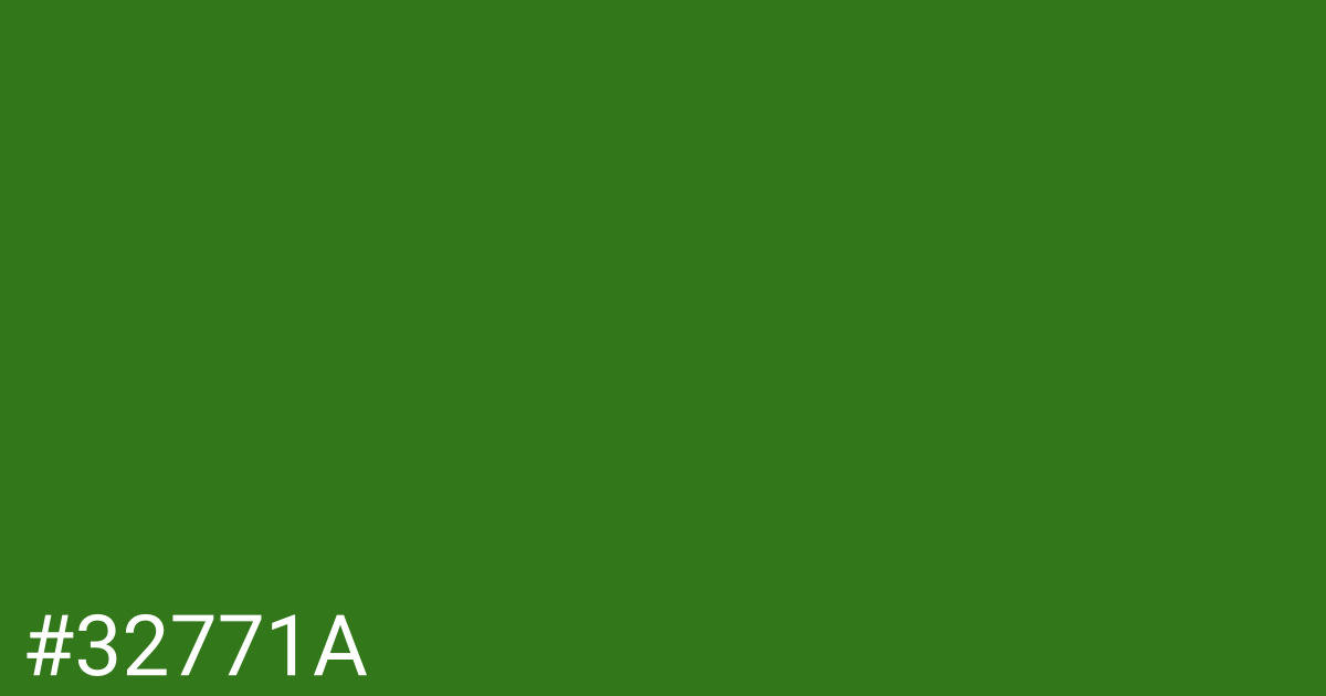 Hex color #32771a graphic
