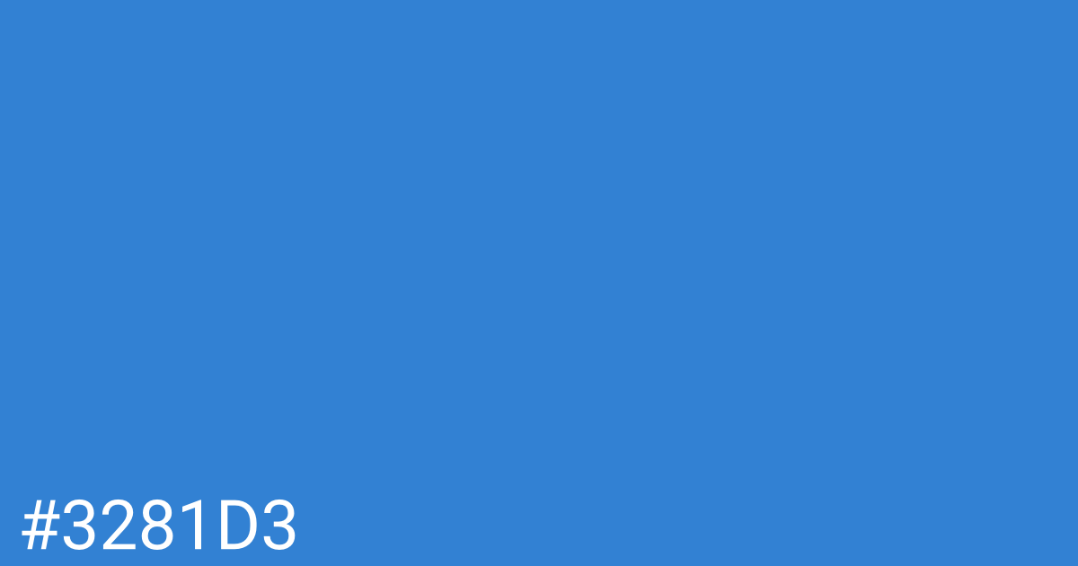 Hex color #3281d3 graphic