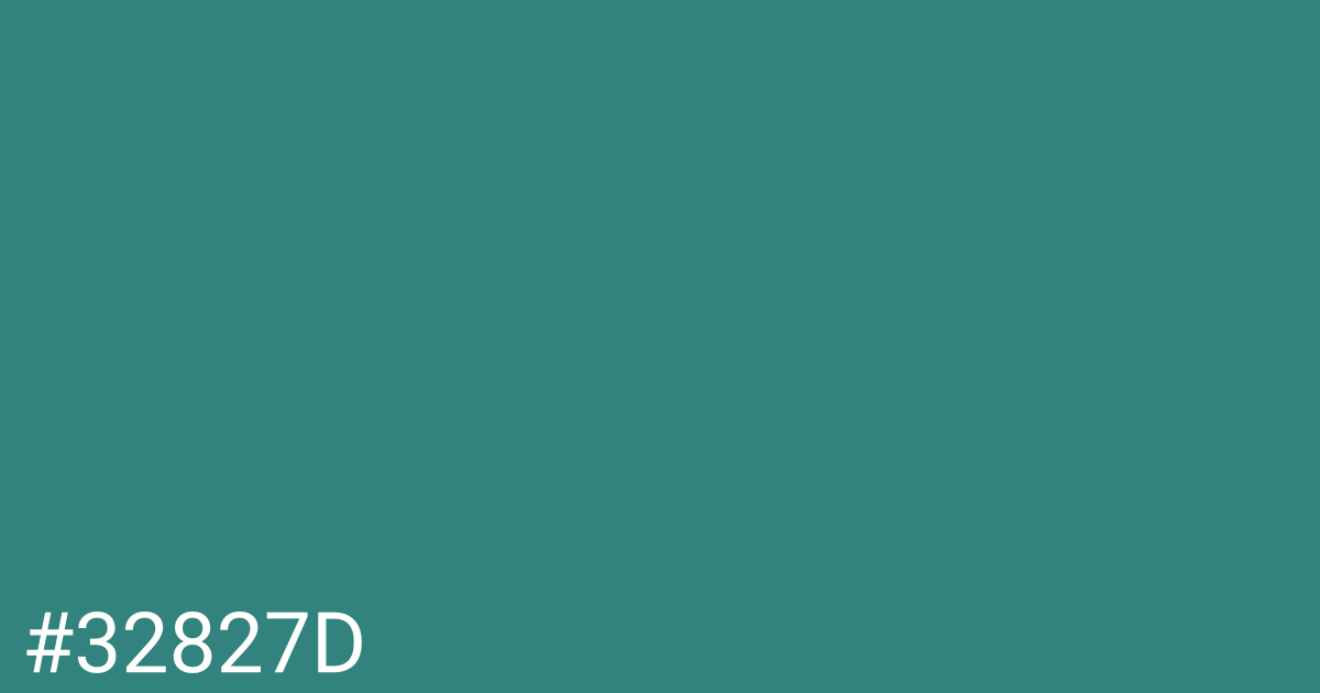 Hex color #32827d graphic