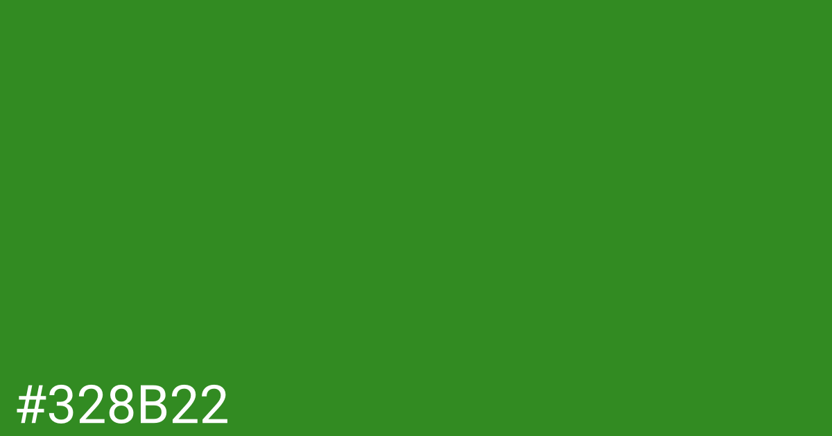 Hex color #328b22 graphic