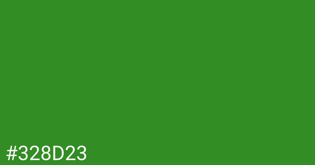 Hex color #328d23 graphic