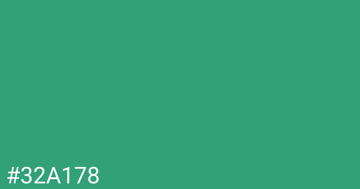 Hex color #32a178 graphic